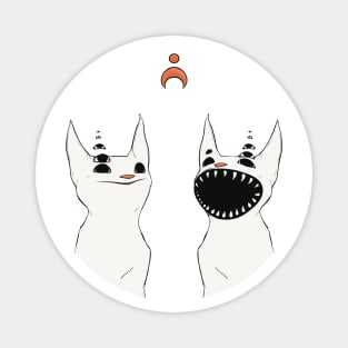 Two Creepy Cute Cats Magnet